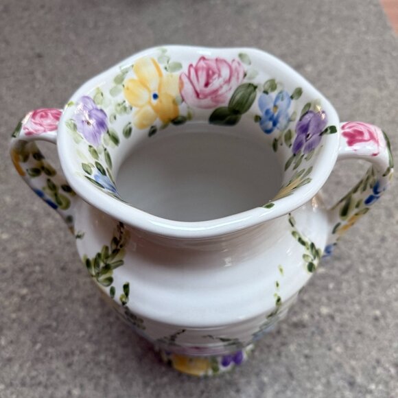 English Garden discontinued RARE 12 in. FLOWER VASE Tabletops Unlimited - Picture 3 of 4